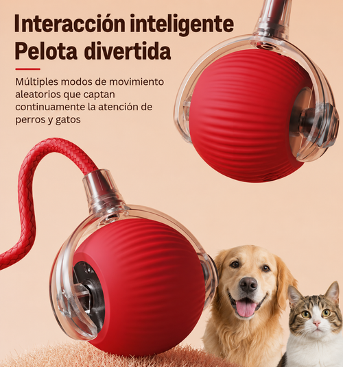 Juguete Inteligente para Gatos y Perros, Bola Rodante Automática y recargable
